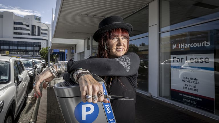 Barber on Barton owner Gini Berggren said the confusing kiosks lead to many of her customers and others getting tickets. (Source: Christel Yardley / Waikato Times)