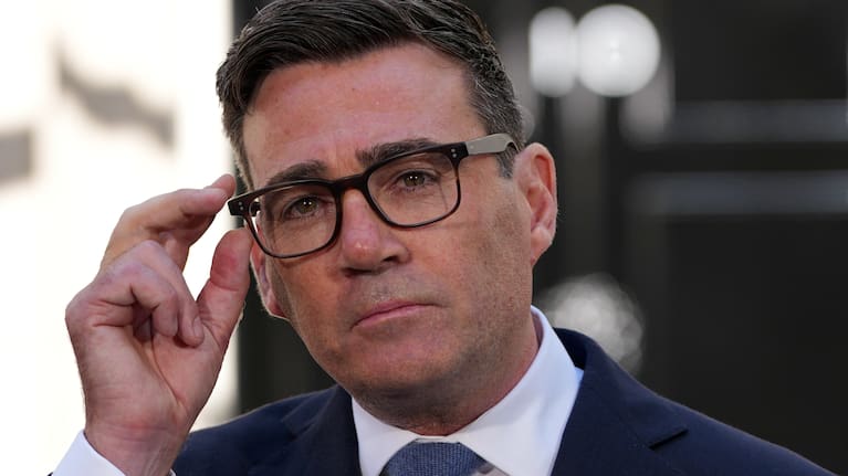Britain's new Prime Minister Andy Burnham speaks to staff and media at 10 Downing Street in London.