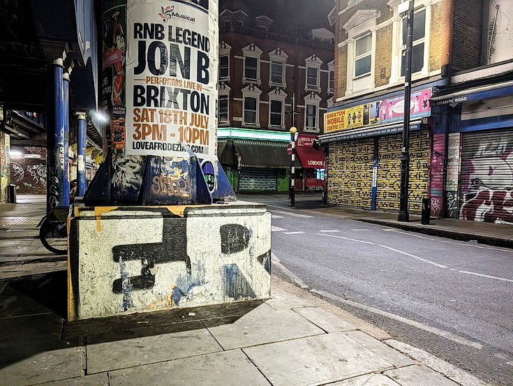 Photo feature: street posters and stickers on the streets of Brixton, July 2026