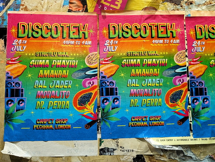 Photo feature: street posters and stickers on the streets of Brixton, July 2026