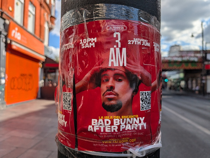 Photo feature: street posters and stickers on the streets of Brixton, July 2026