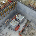 Sub-grade foundation with base isolators. Image Courtesy of Clark Construction “Building a Swiss Watch Out of Concrete”: Clark Construction on LACMA’s David Geffen Galleries - Image 24 of 27