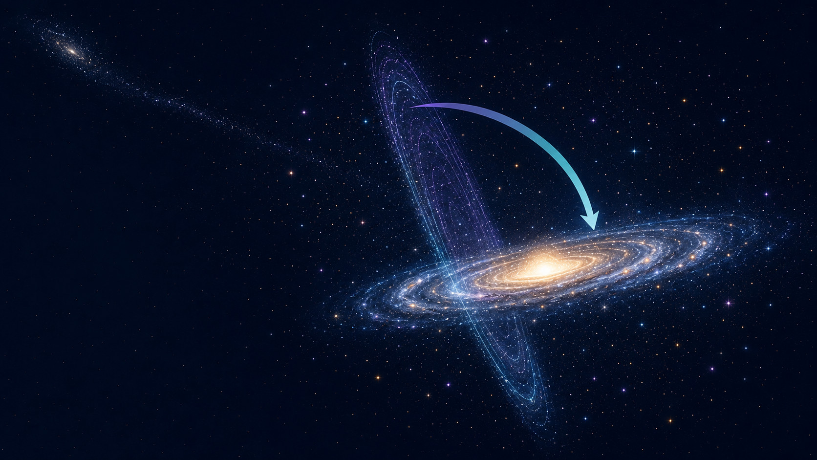 The Milky Way May Have Flipped More Than 90 Degrees During Its Violent Youth