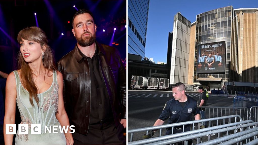 Taylor Swift's rumoured wedding celebrations begin with star-studded New York event - BBC