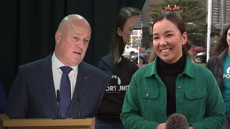 Christopher Luxon (left) and Qiulae Wong (right).