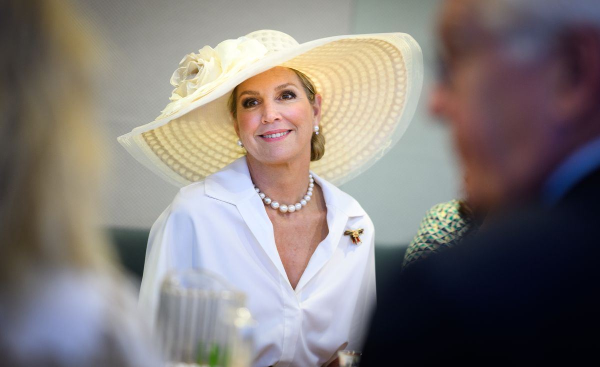 Known for embracing vibrant colors and bold prints, Queen Máxima brought effortless elegance to the official meeting with her polished beauty look