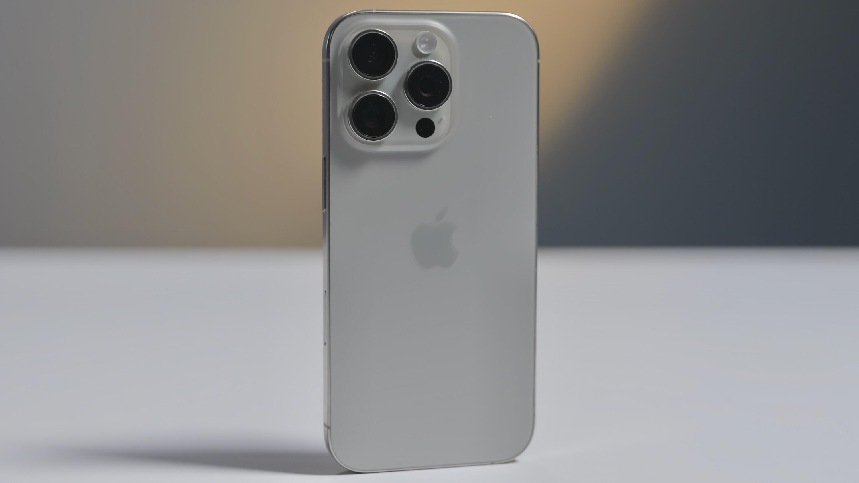 The iPhone 16 Pro in silver