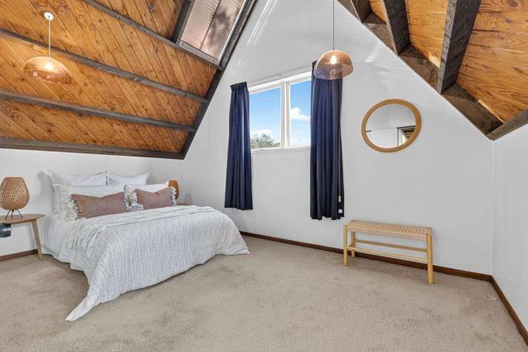 The chateau for sale at 913 River Road, Queenwood, in Hamilton, was designed by renowned architect Roger Walker and built in the 1970s. Photo / Supplied