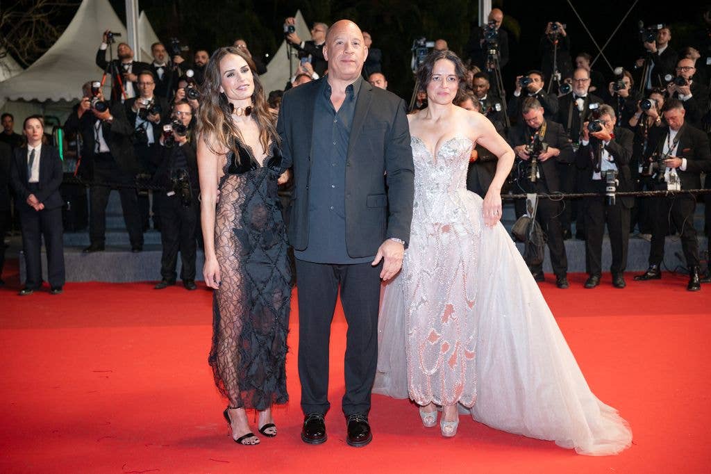 Jordana Brewster Vin Diesel and Michelle Rodriguez attend the midnight screening of the movie The Fast and the Furious during the 79th Cannes Film Festival Cannes France 2026-05-13