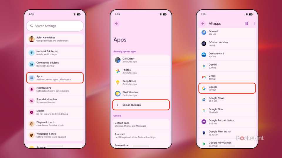 Disable Google app background usage screenshots 1