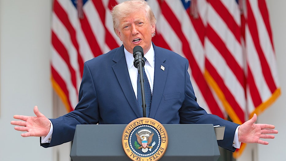president donald trump speaks in the Rose Garden