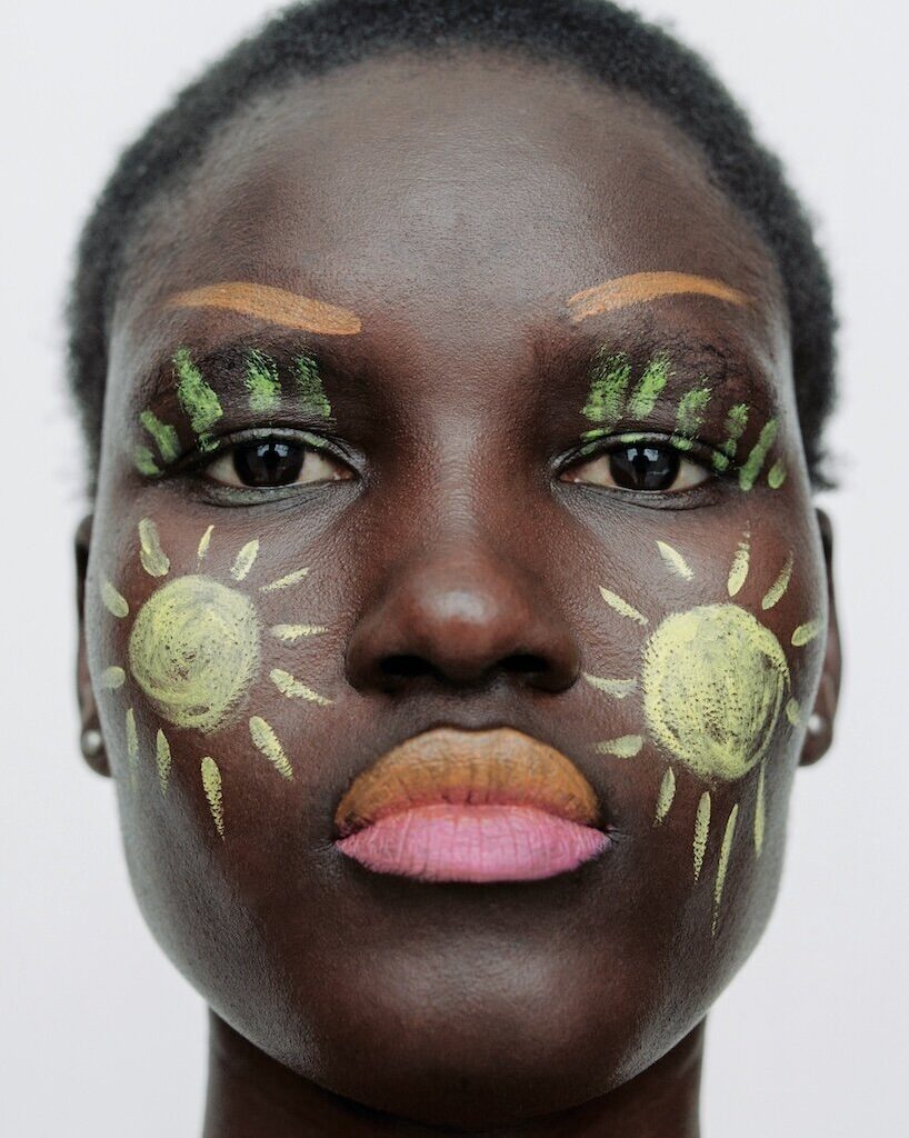 children's drawings turn into playful makeup looks in 'draw me a face' project