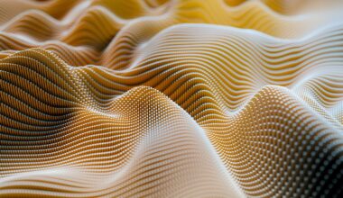 Abstract textured waves in warm orange and brown hues