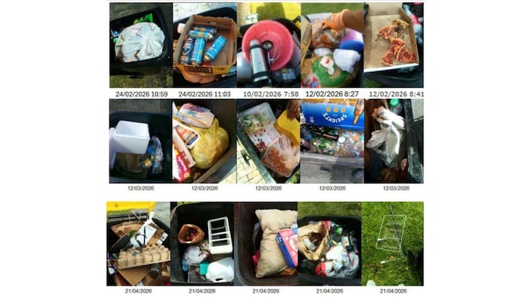 Examples from February to April of items found in Hauraki resident’s recycling bins.