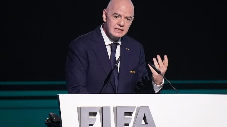 FIFA President Gianni Infantino addresses the 76th FIFA Congress in Vancouver, British Columbia, Thursday, April 30, 2026.