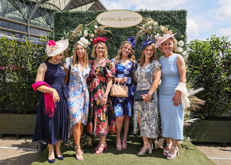 Women dressed up for Ascot