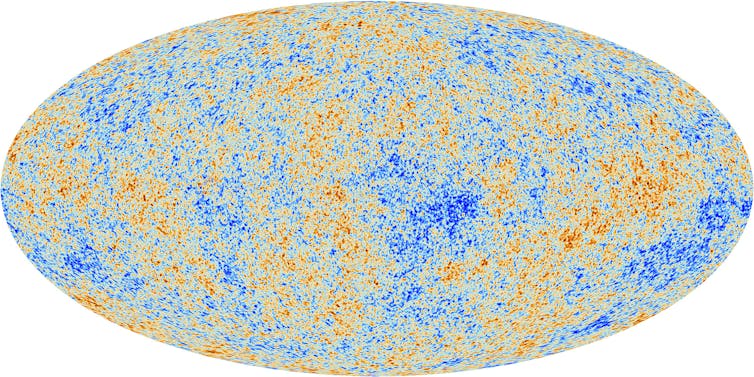 Illustration of the cosmic microwave background.