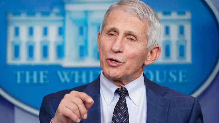 File photo of Dr Anthony Fauci speaking at the White House.