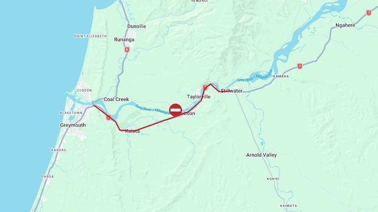 Flooding closes West Coast highway.