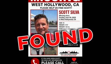 UPDATE! missing West Hollywood Man Experiencing Mental Health Issues Has Been Found