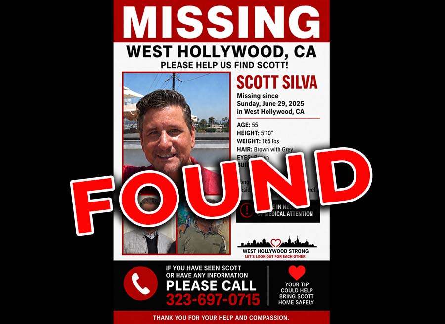 UPDATE! missing West Hollywood Man Experiencing Mental Health Issues Has Been Found