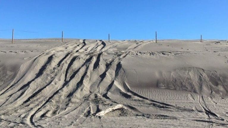 Foxton Beach residents neighbouring Sunset Walkway are hopeful additional signage along the path will stop people using the track dangerously. (Source: Supplied / Manawatū Standard)