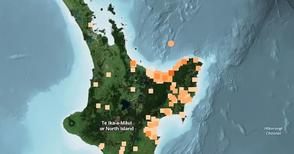 Magnitude 5.4 earthquake strikes off North Island's east coast