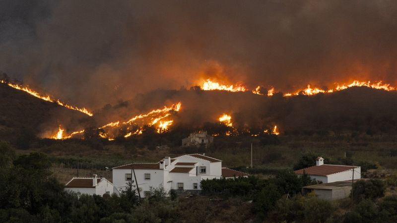 Heat and fire generate overlapping problems for much of southern Europe