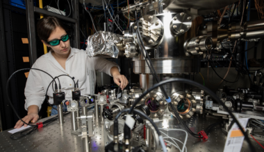 GTRI Research Scientist Darian Hartsell makes adjustments
