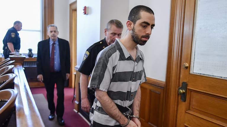 Hadi Matar appears in Chautauqua County court in Mayville, New York. 