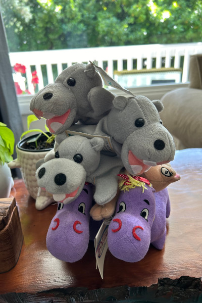 Some of Sherri's hippo plushies