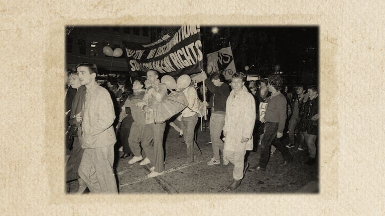 Campaigning for a change to the law in the 1980s.