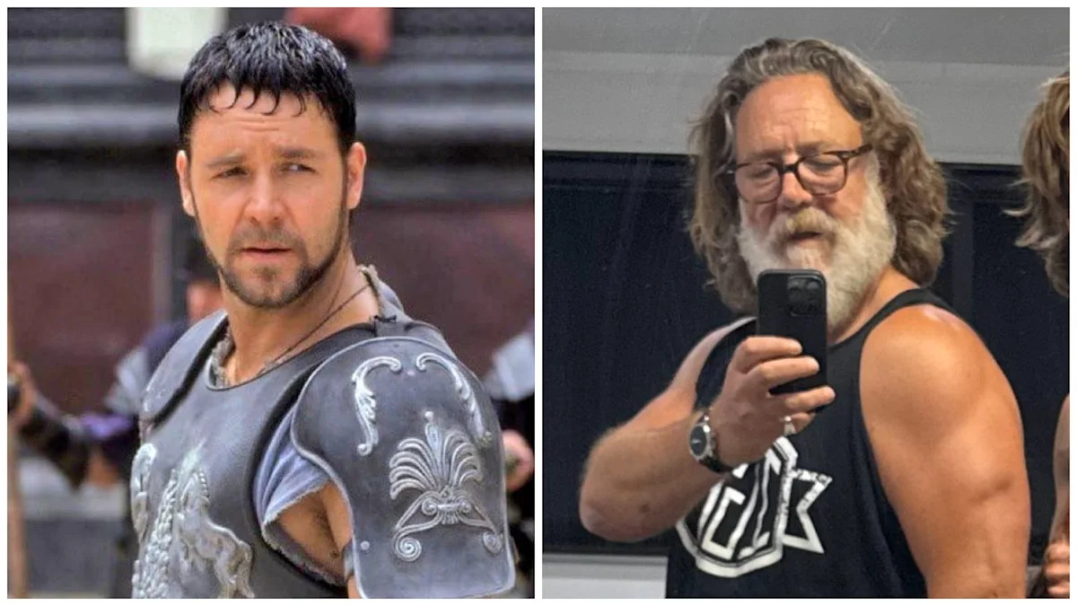 Ripped Russell Crowe, 62, Shows Off Weight Loss in Photo With Son, 20