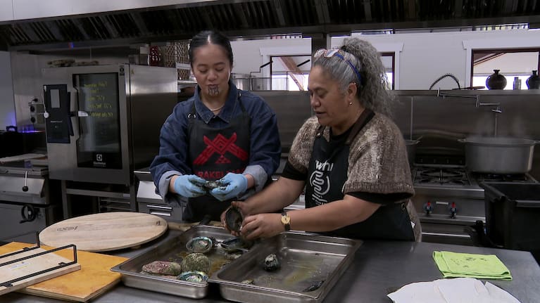 Huia Hawke (right) said they were preparing to feed hundreds for Matariki breakfast.