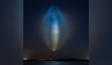 SpaceX launch creates colorful 'jellyfish' in the night sky photo of the day for July 10, 2026