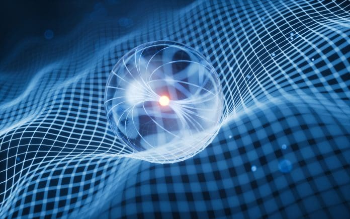 Physics quantum and scientific background, 3d rendering.