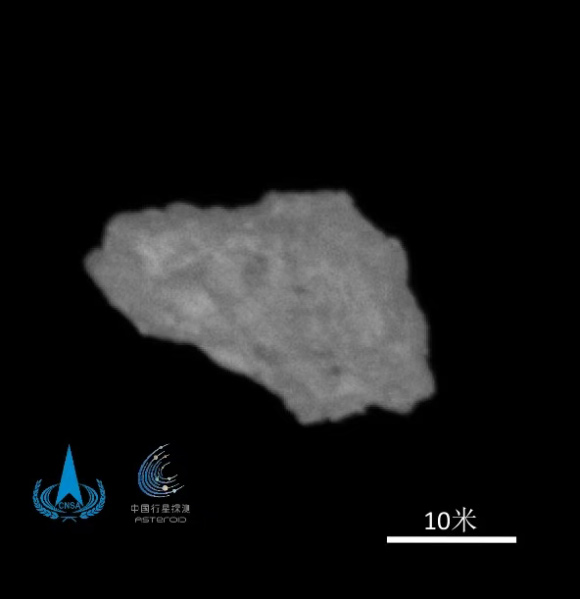 Tianwen-2 captured this image of 2016 HO3 on July 2, 2026 from a distance of about 20 km. Image credit: CNSA.