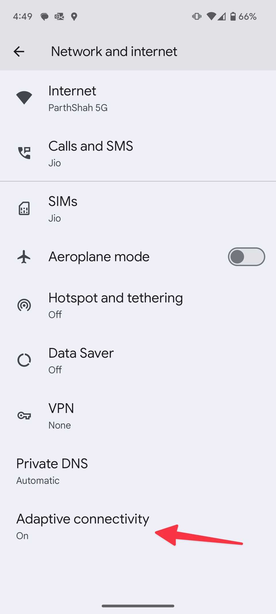adaptive connectivity on Pixel Fold
