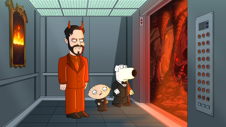 The Devil, Stewie and Brian in Family Guy's 2026 holiday special