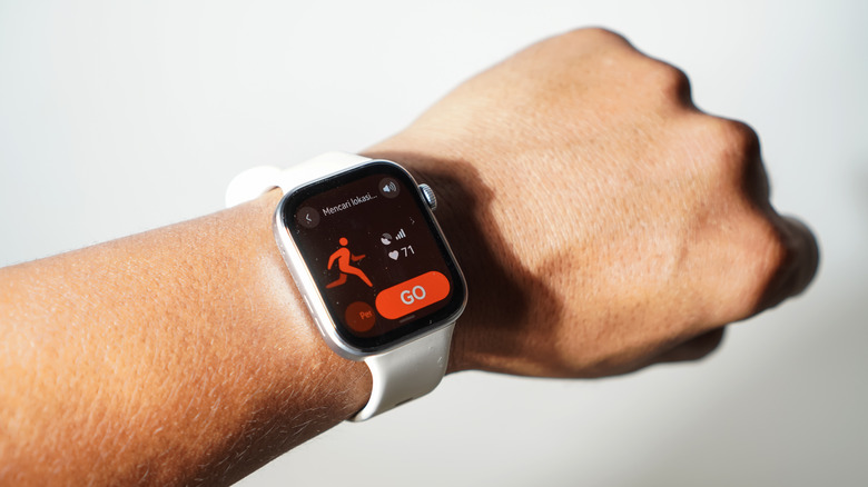 Person wearing a Huawei smartwatch