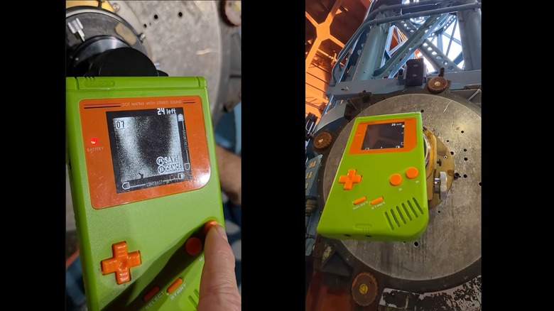 Stills from vertical videos of a Game Boy Camera mounted to the Hooker Telescope at Mount Wilson Observatory.