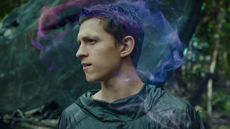 Tom Holland as Todd with The Noise radiating around his head in Chaos Walking