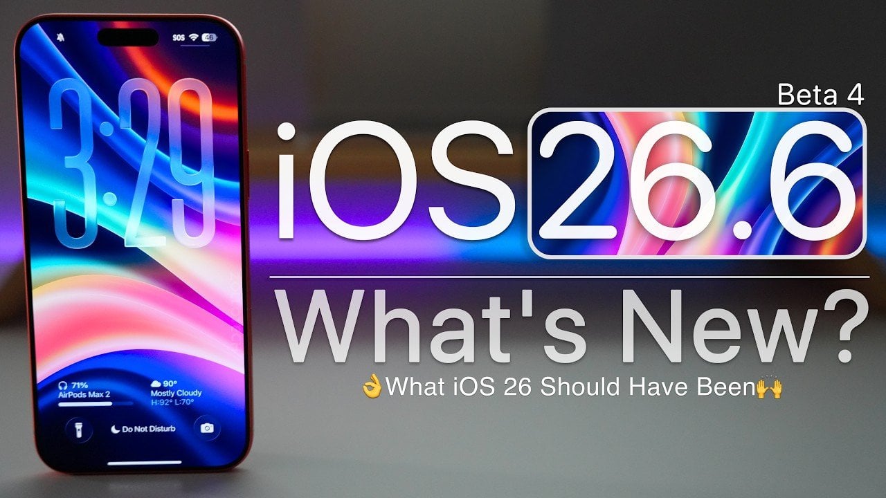 Apple iOS 26.6 Beta 4 software update screen on an iPhone