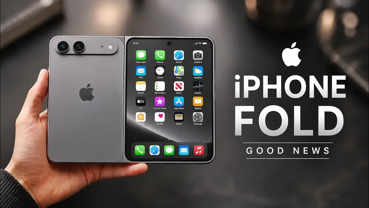 A sleek foldable iPhone displayed to highlight its premium design.