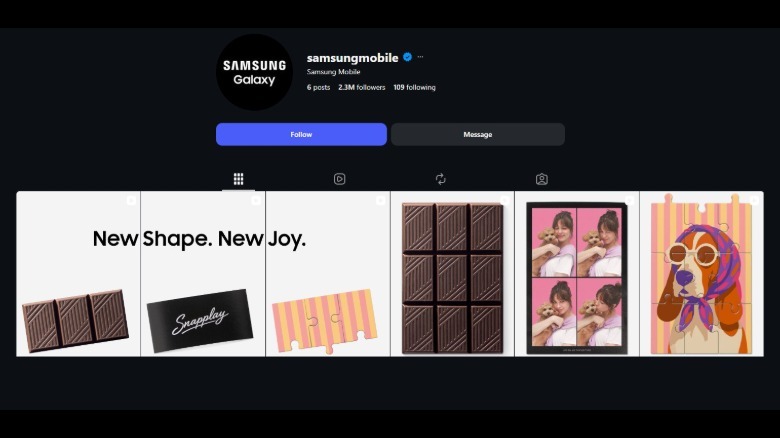 Samsung teasing new Galaxy Z Fold 8 design on Instagram.