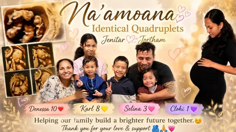 Jenitar Na'amoana and her family. (Source: GoFundMe)