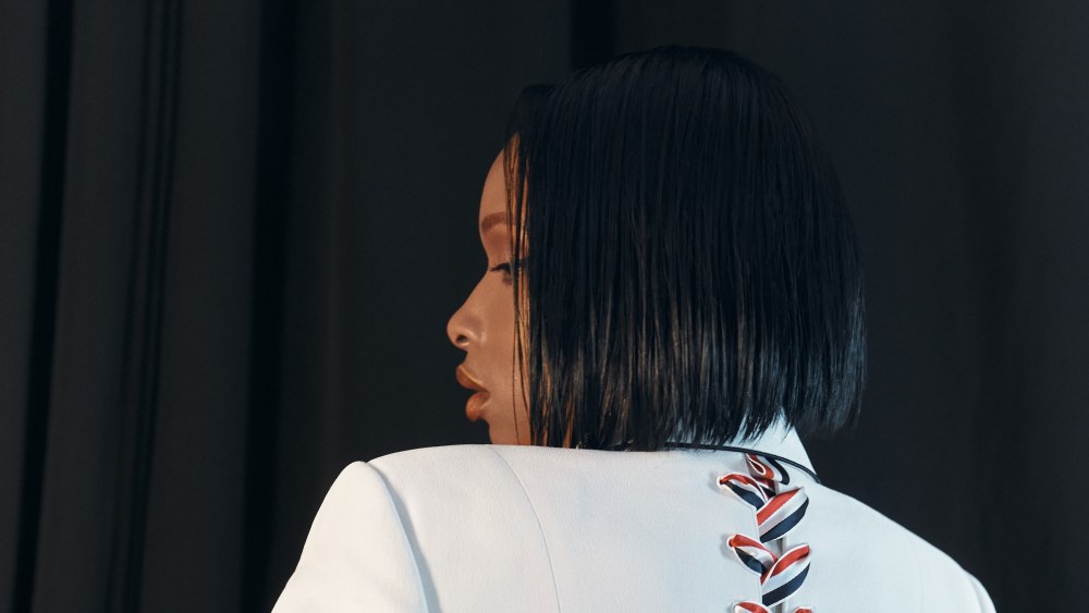 Jennifer Hudson in custom Thom Browne.
