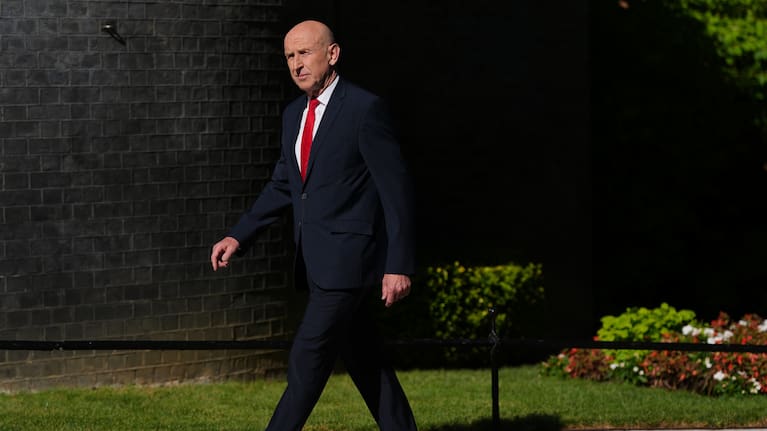 John Healey arrives for a cabinet meeting in London, Monday, July 20, 2026.