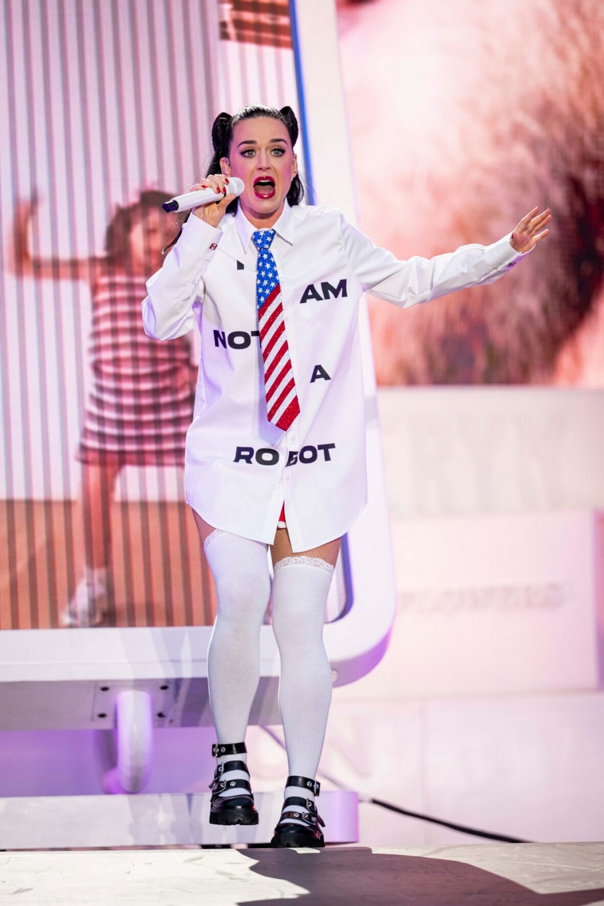Katy Perry performs at Cardiff Castle in Wales