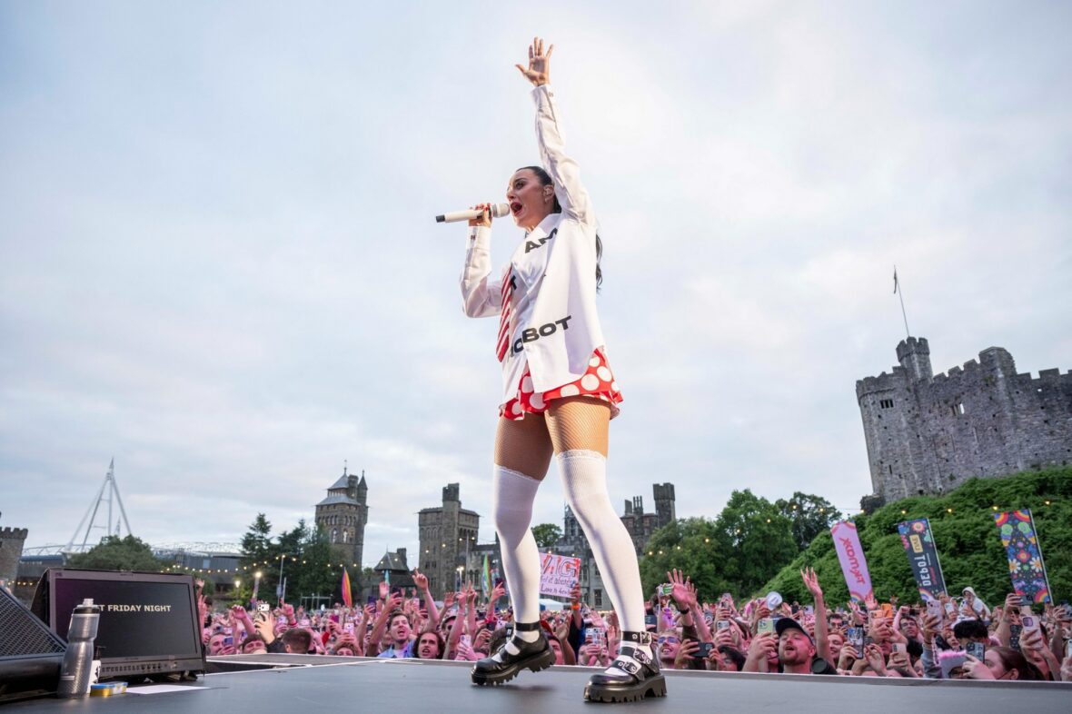 Katy Perry performs at Cardiff Castle in Wales